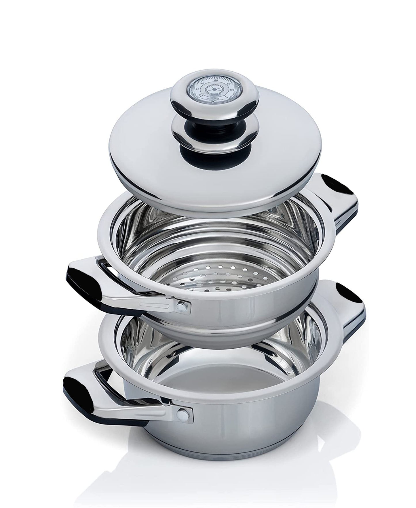 Italiano 13 Piece Induction Pot Set - Silver
