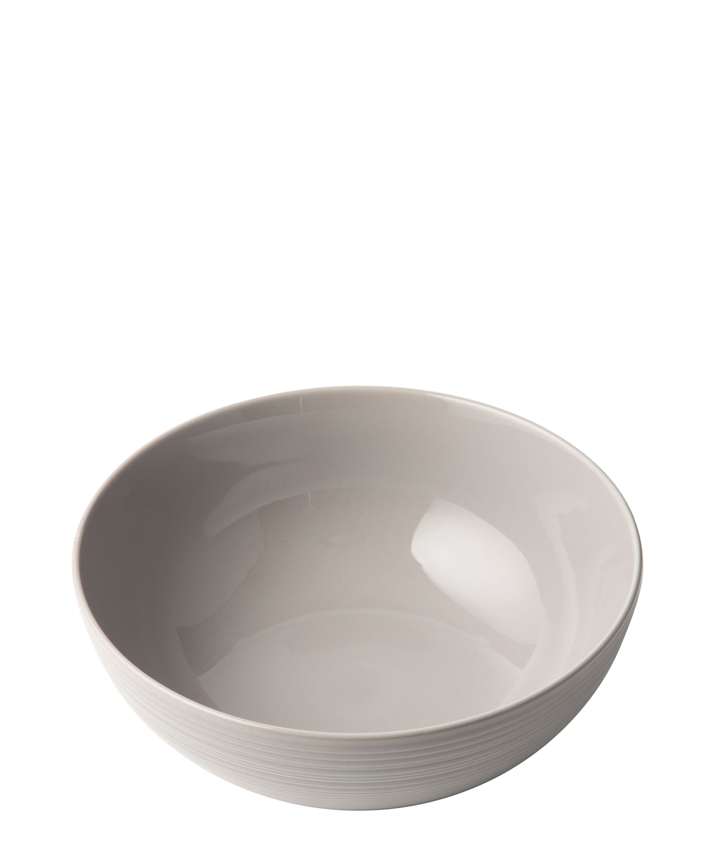 Jenna Clifford Embossed Lines 25cm Salad Bowl - Light Grey