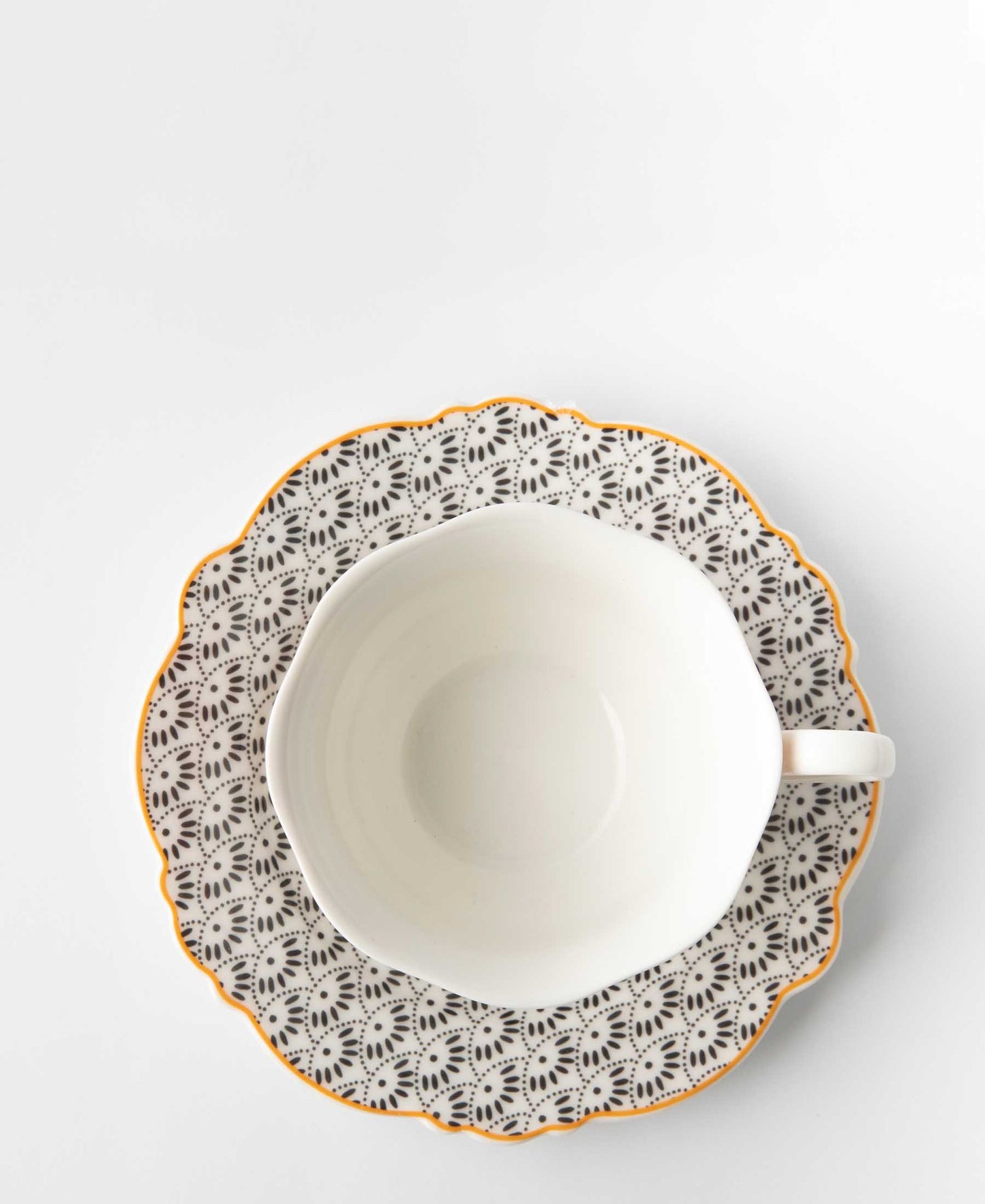 Jenna Clifford Midnight Bloom Cup & Saucer 150ml - White
