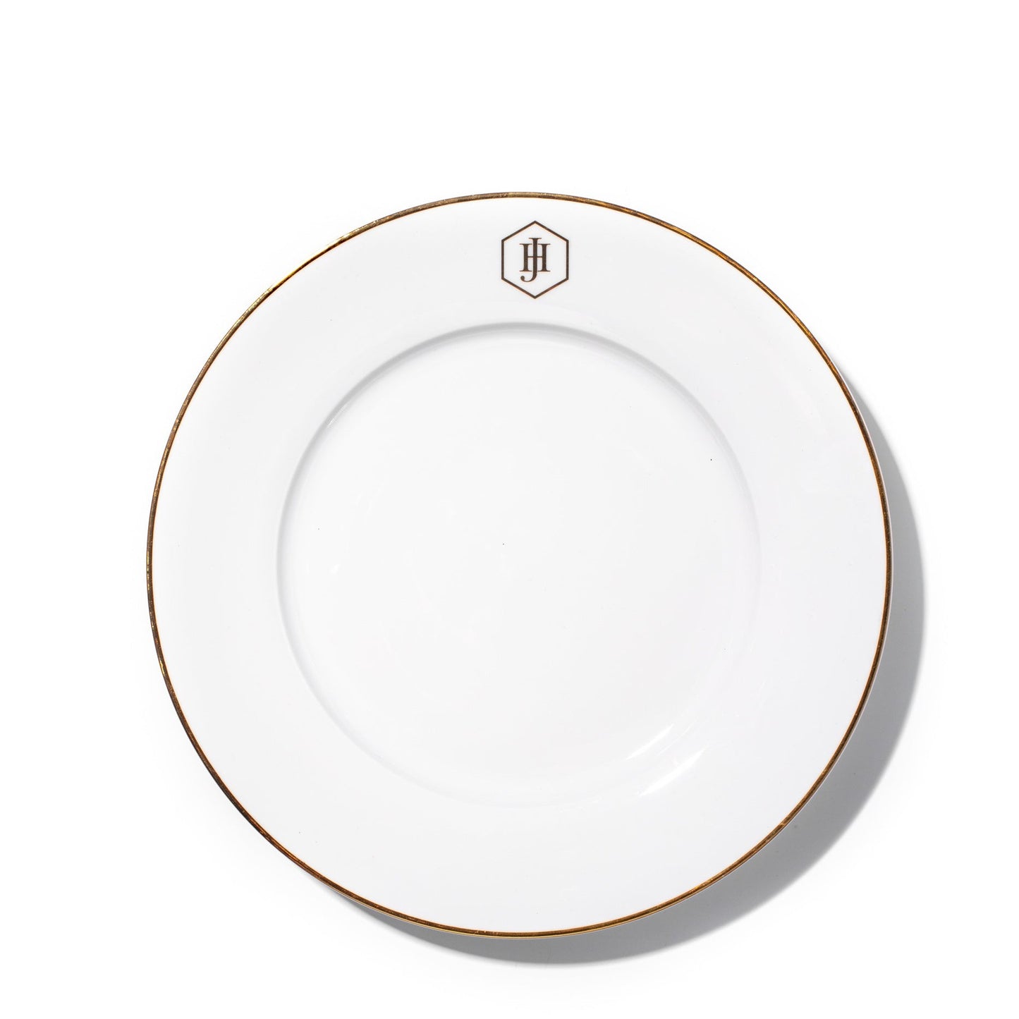 Jenna Clifford 27cm Gold Rimmed Dinner Plate - White
