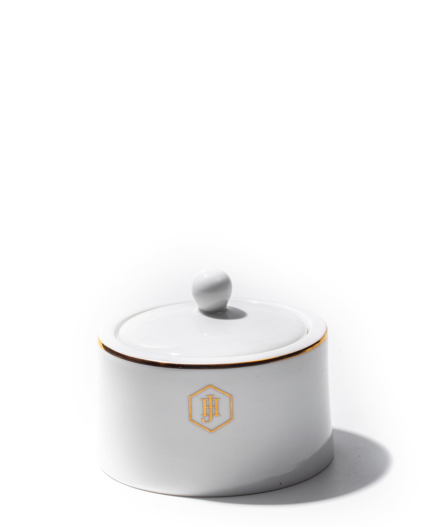 Jenna Clifford 250ml Gold Rimmed Sugar Pot - White