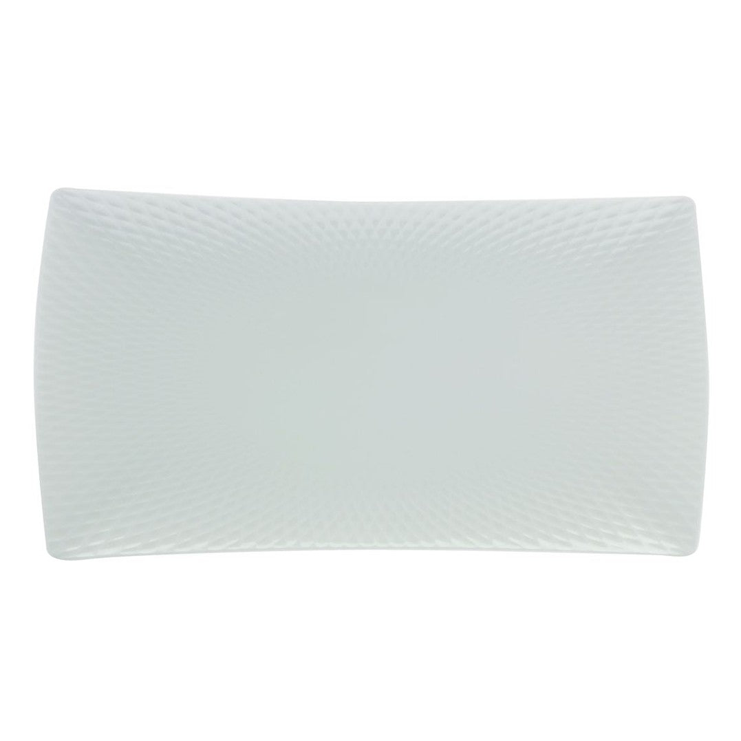 White Basics Diamonds Rectangular Platter 30.5×17.5cm
