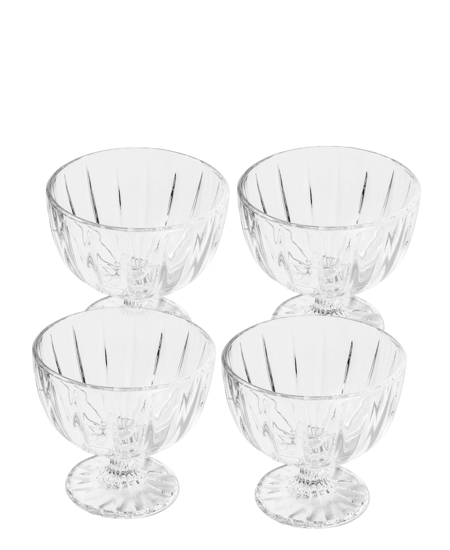 Jenna Clifford 4 Piece Ice Cream Bowl - Clear