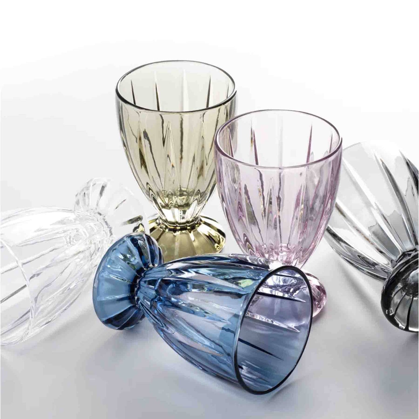 Jenna Clifford Water Goblet Set of 4 - Pink
