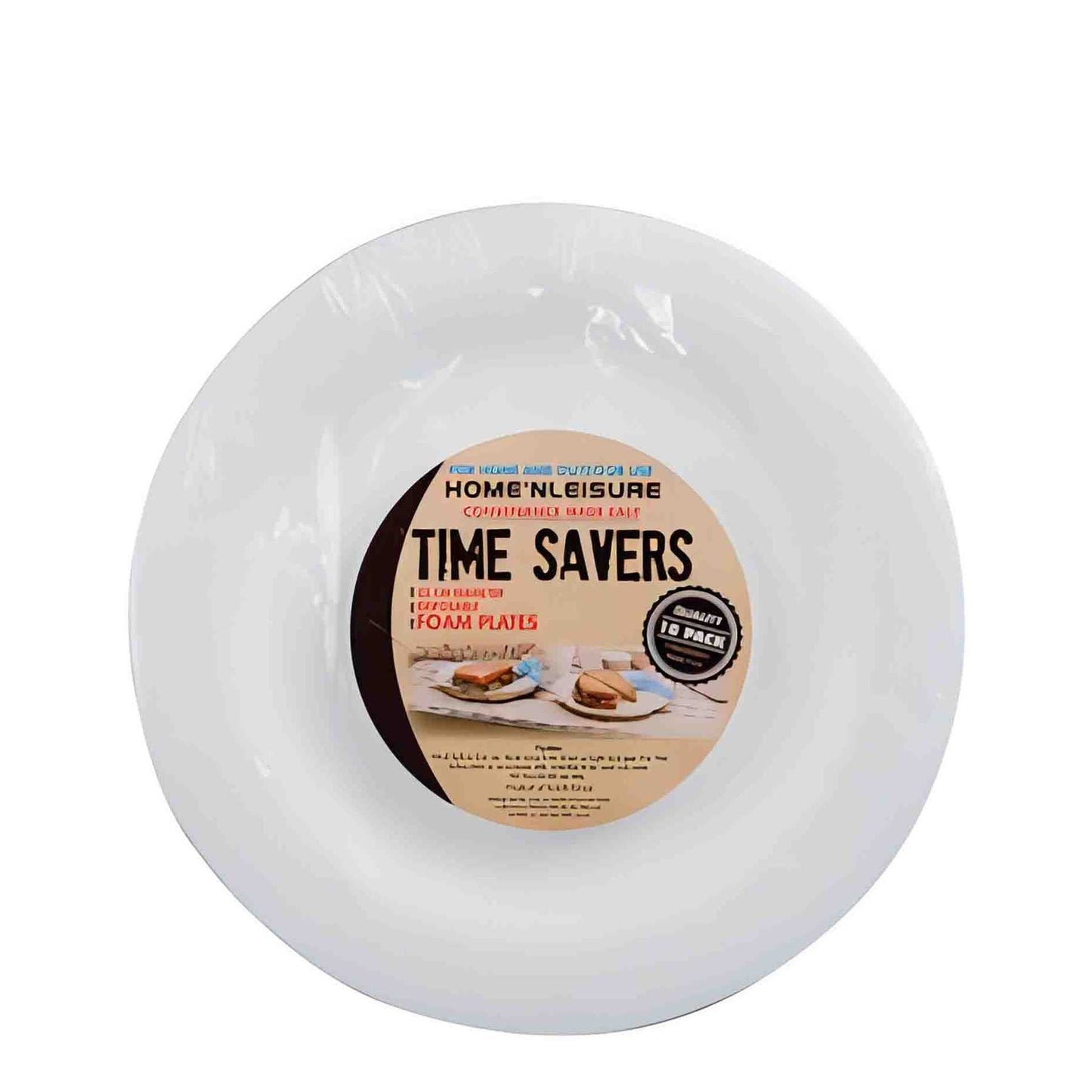 Kitchen Life 10 Piece Picnic Plates - White