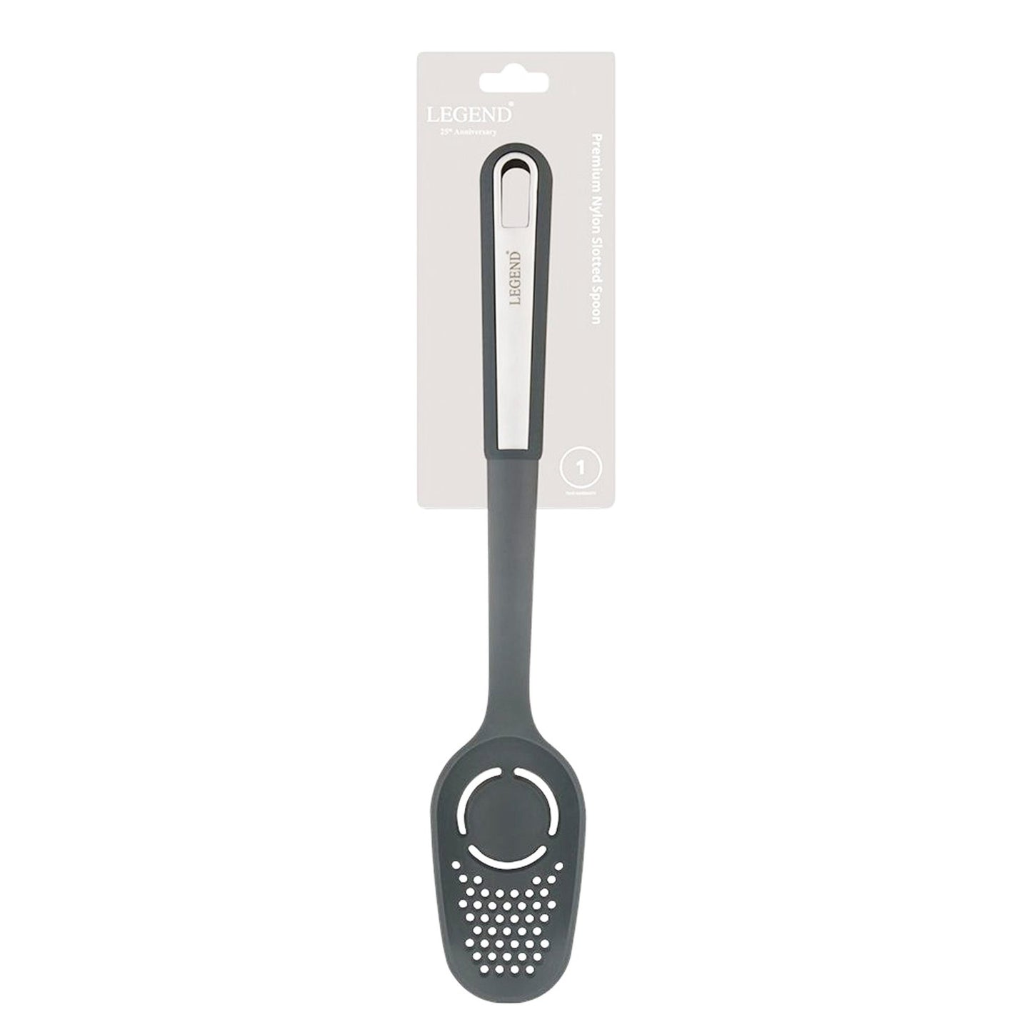 Legend Premium Nylon Slotted Spoon - Grey