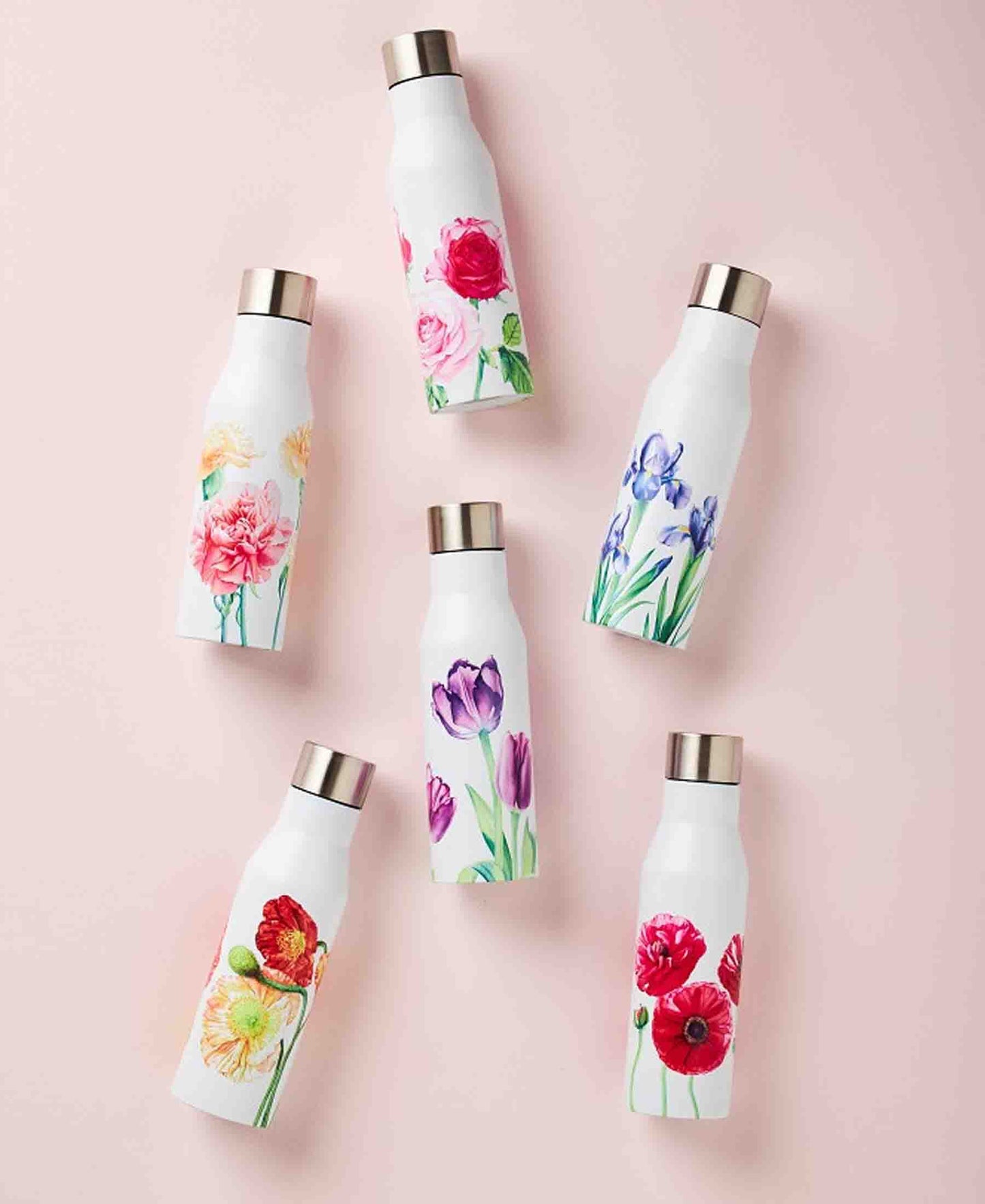 Katherine Castle Floriade Double Wall Insulated Bottle 400ML Carnations