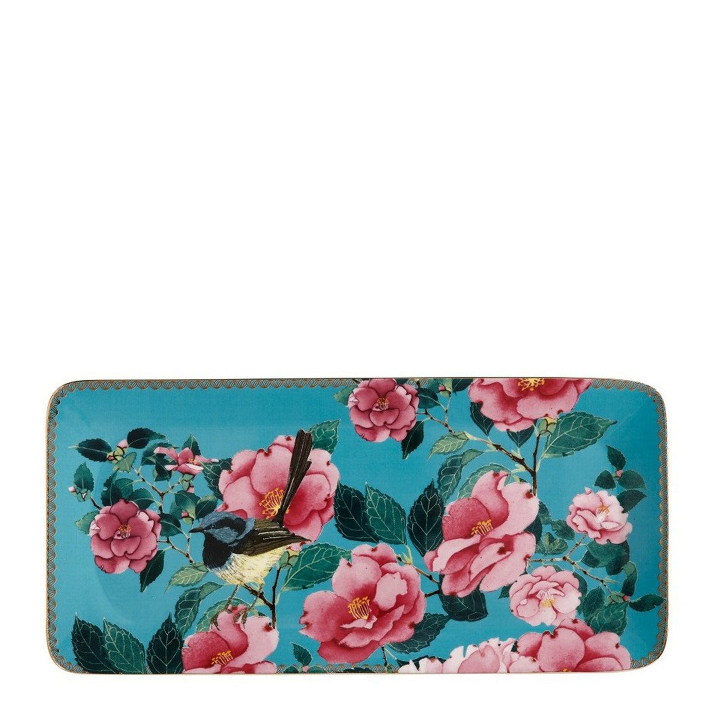 Maxwell & Williams Teas & C's Silk Road Rectangle Platter 33x15.5cm Aqua Blue Gift Boxed