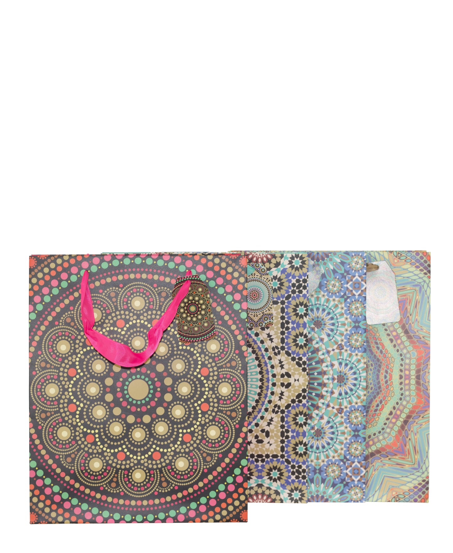 Urban Decor Circle Art Gift Bag 32 x 26cm - Multi