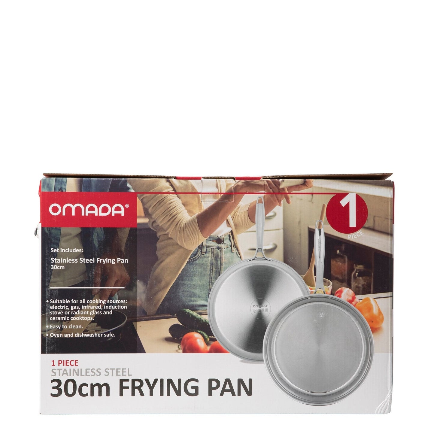 Omada 30cm Fry Pan With No Coating - Silver