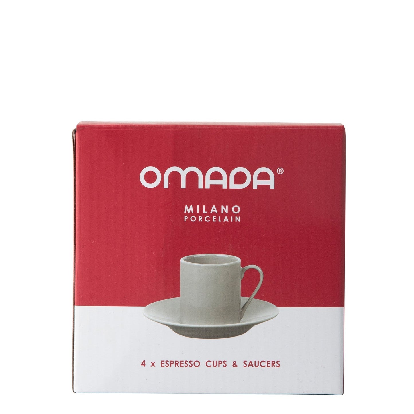 Omada Maxim Espresso Cup & Saucer 4 Piece - Light Grey