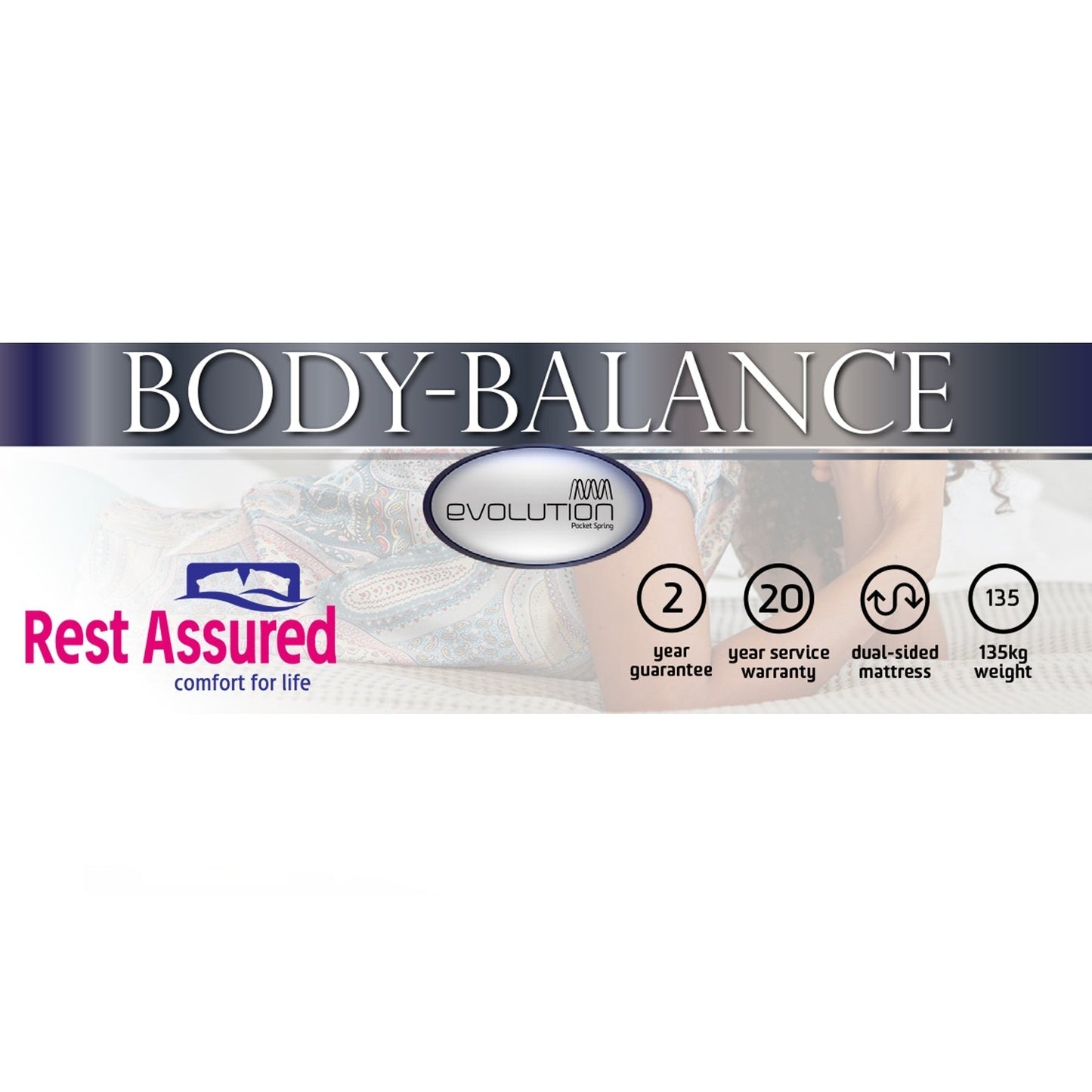 Rest Assured Body-Balance Bed 3/4