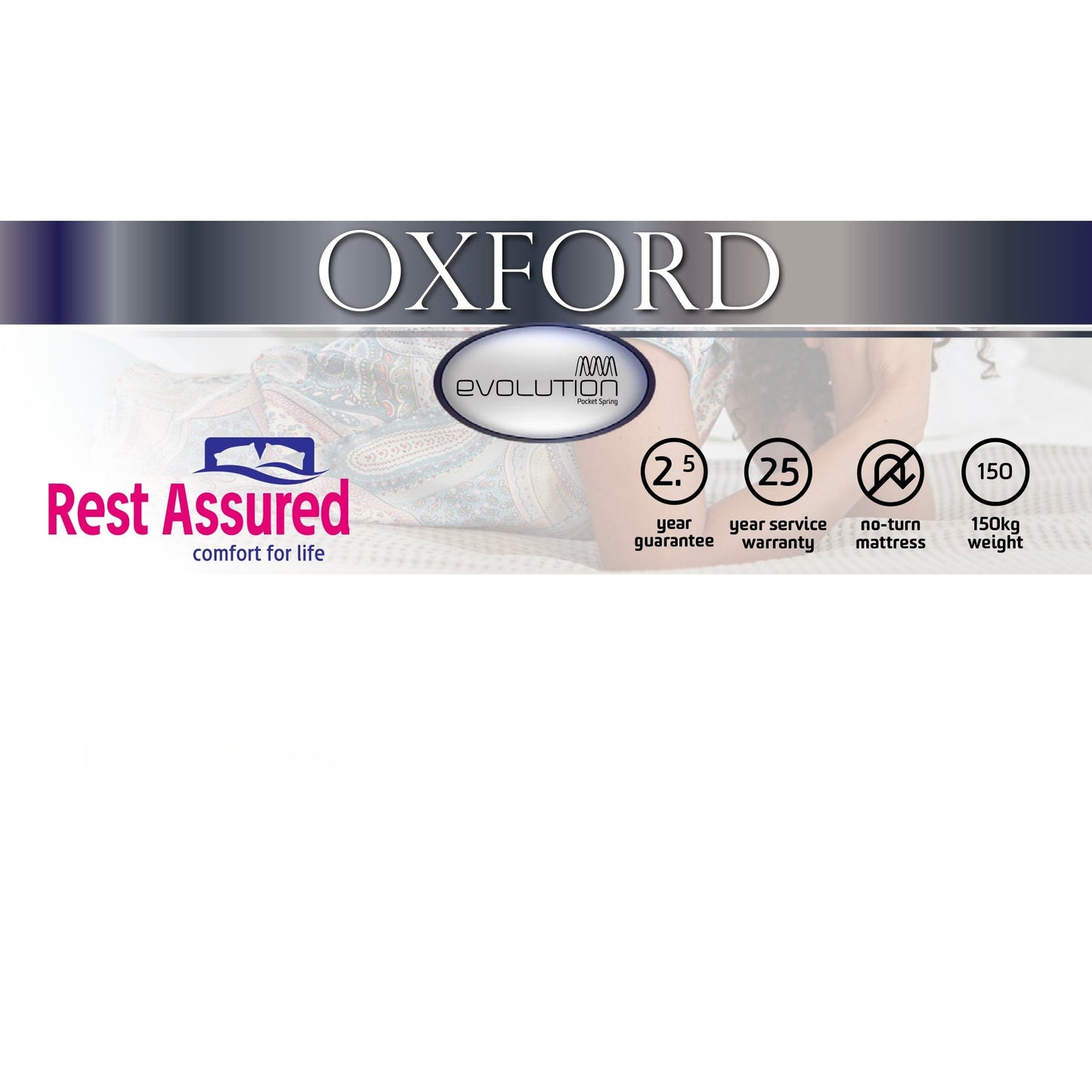 Rest assured Oxford Bed Queen