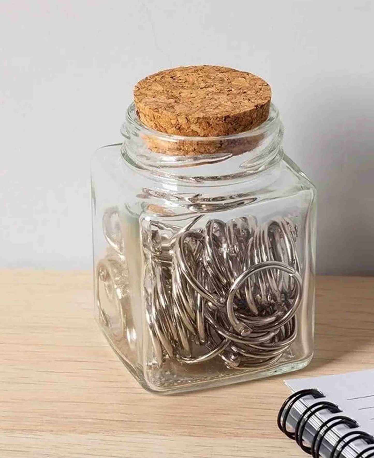 Regent 4 Piece Glass Bottle With Cork Lid 160ml - Clear