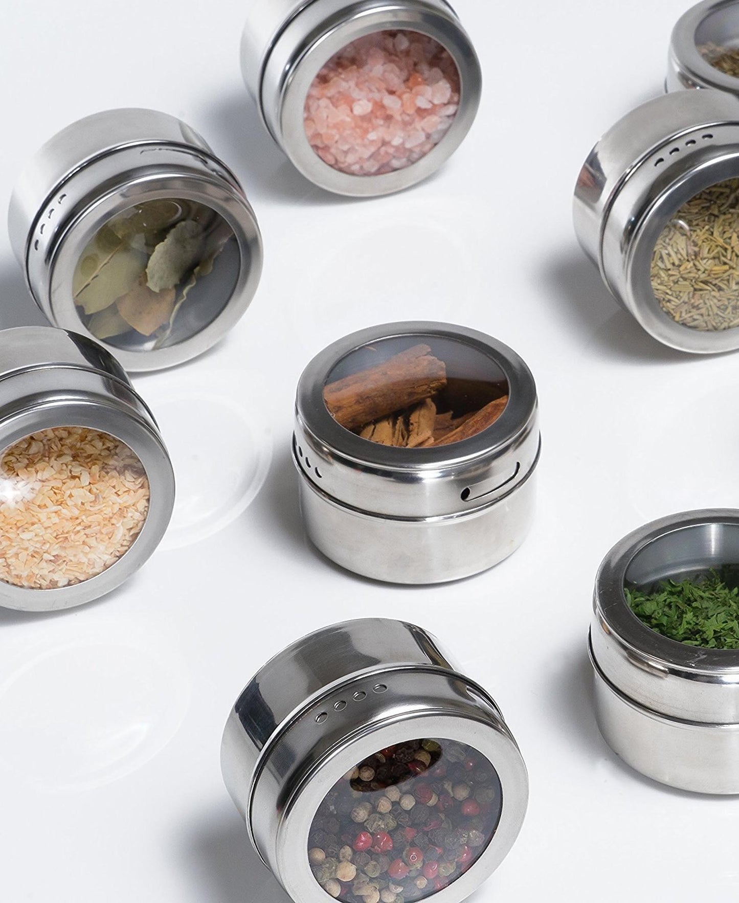 MasterPro 10 Piece Spice Rack With Magnet - Silver