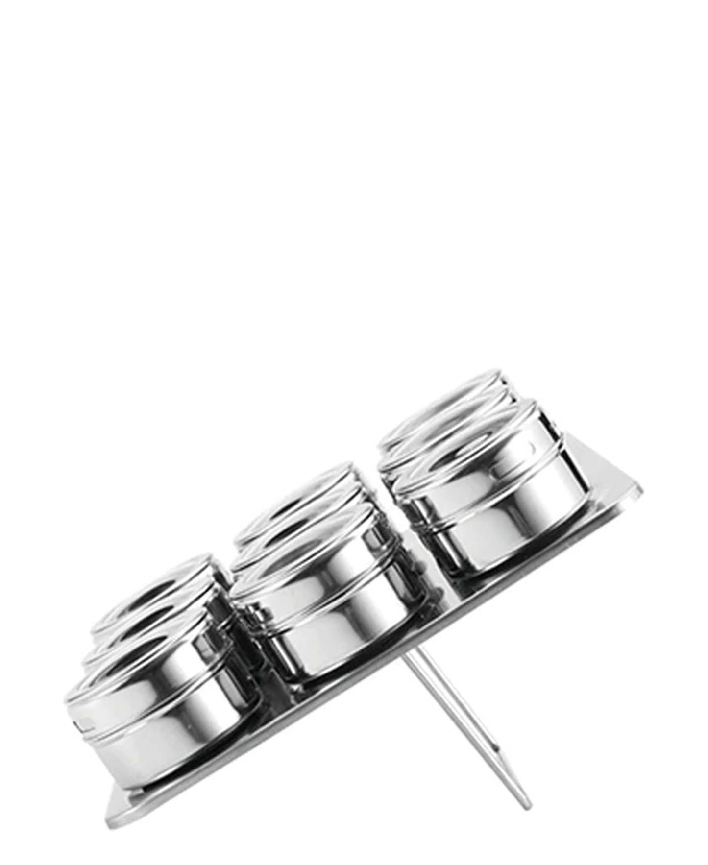 MasterPro 10 Piece Spice Rack With Magnet - Silver