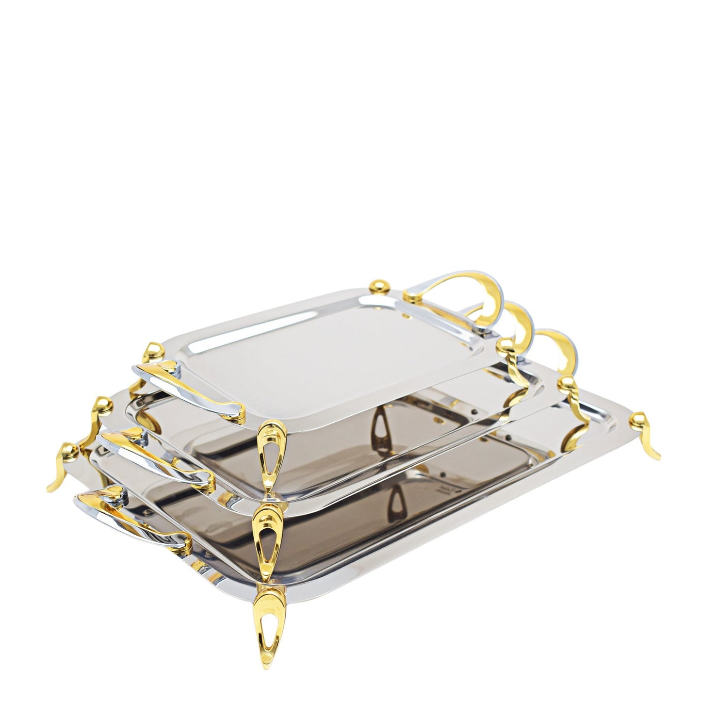 Table Pride Silver And Gold Tray,Small