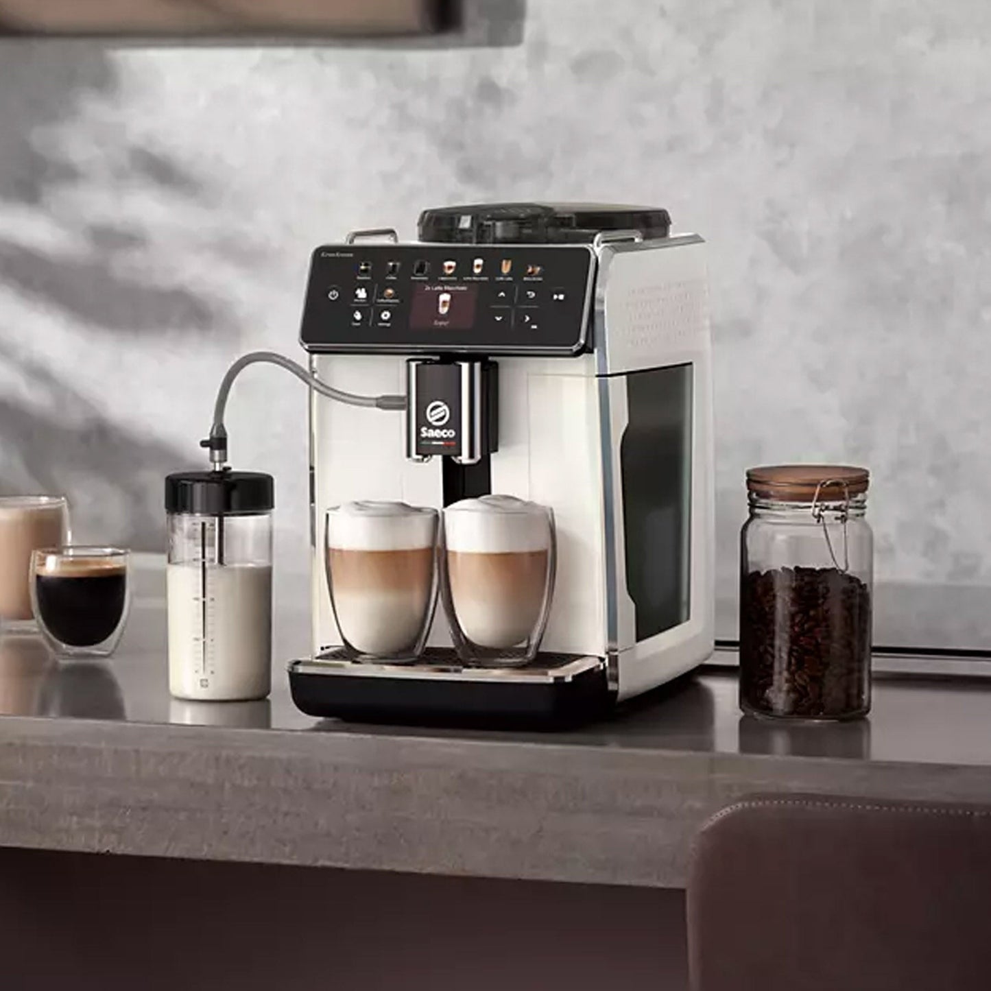 Saeco Coffee Gran Aroma Fully Automatic Espresso Machine - White