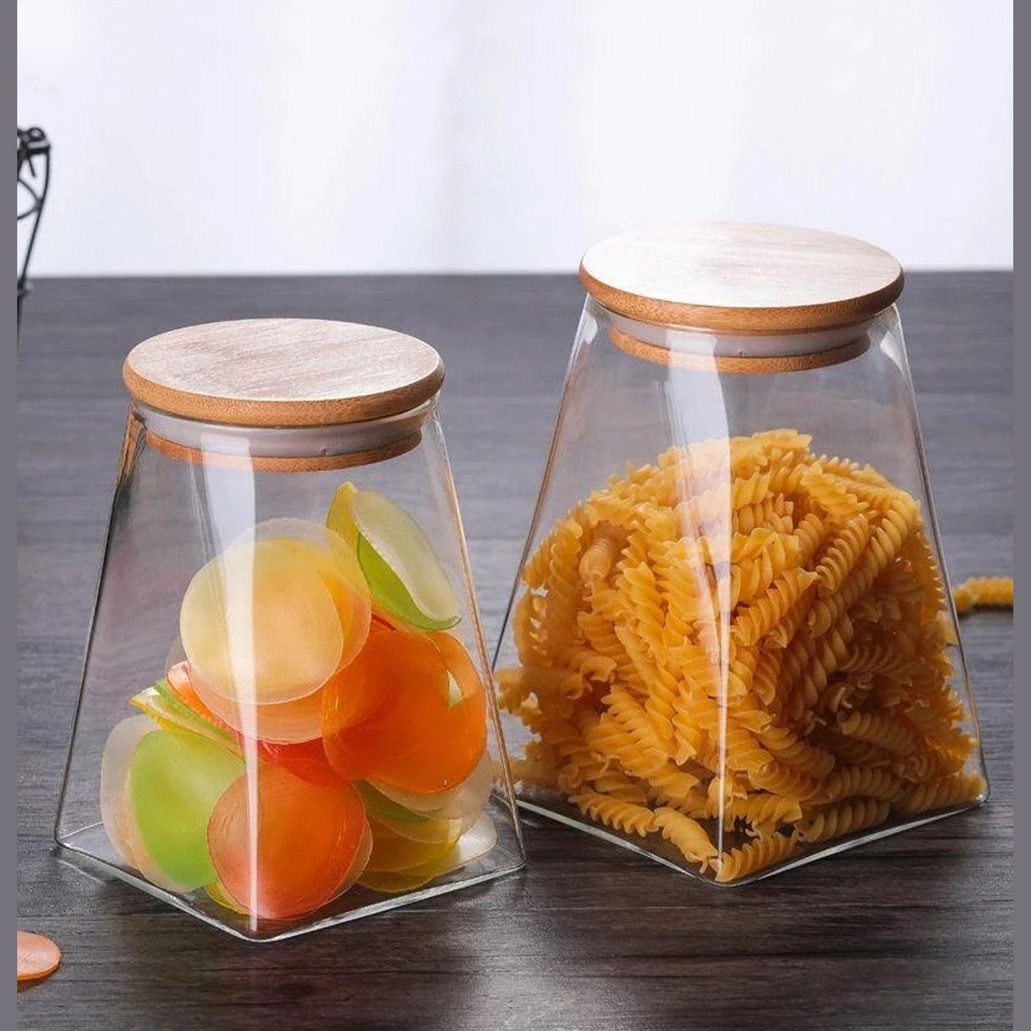 Torino Curved Borosilicate 510ml Canister - Clear