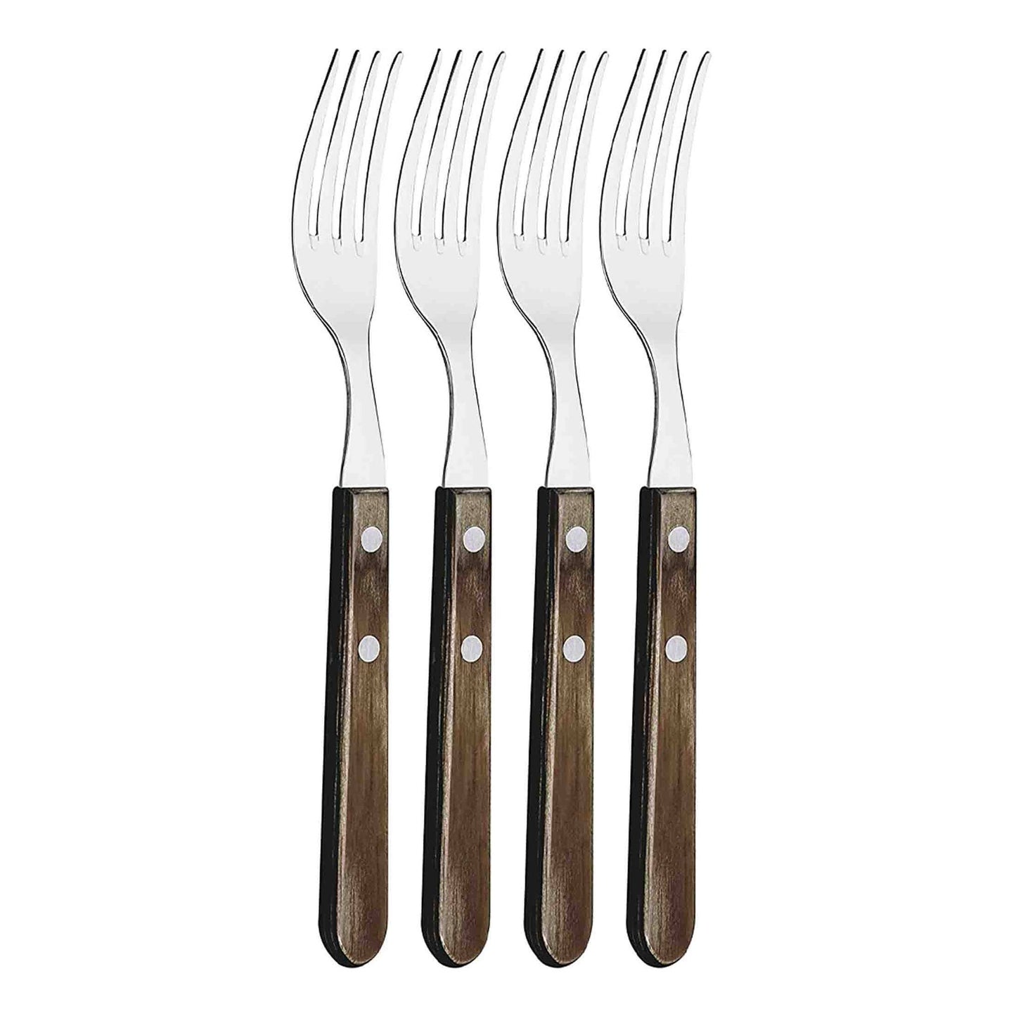Tramontina 4 Piece Jumbo Fork Set - Dark Brown