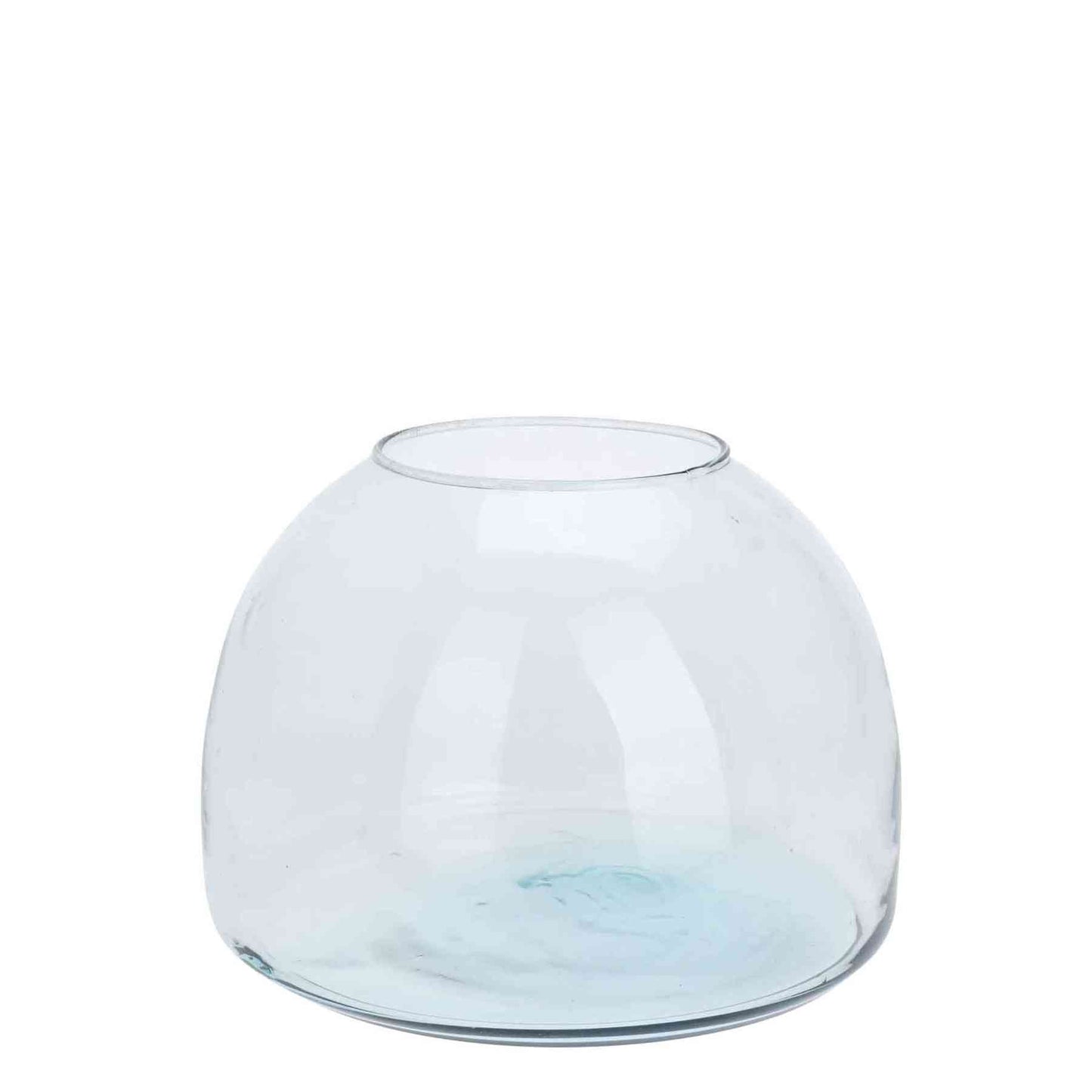 Urban Decor Translucent 22cm Recycled Glass Vase - Clear