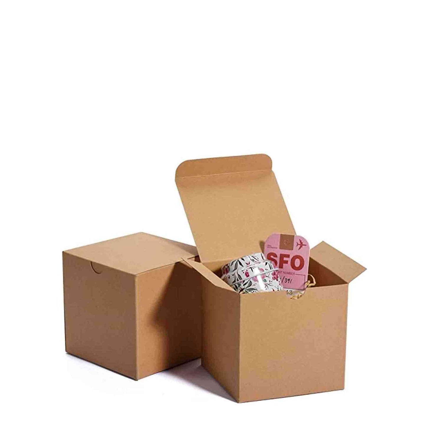 Urban Decor 10 Piece Paper Party Boxes - Brown