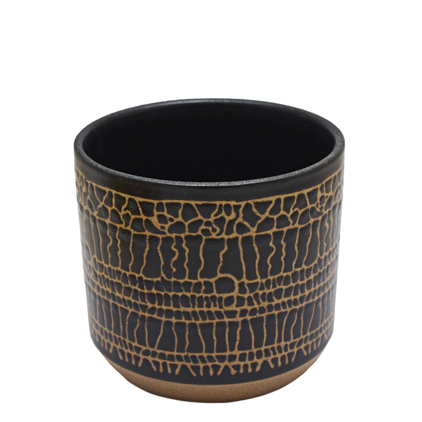 Urban Decor Round Vase - Black & Gold 17cm