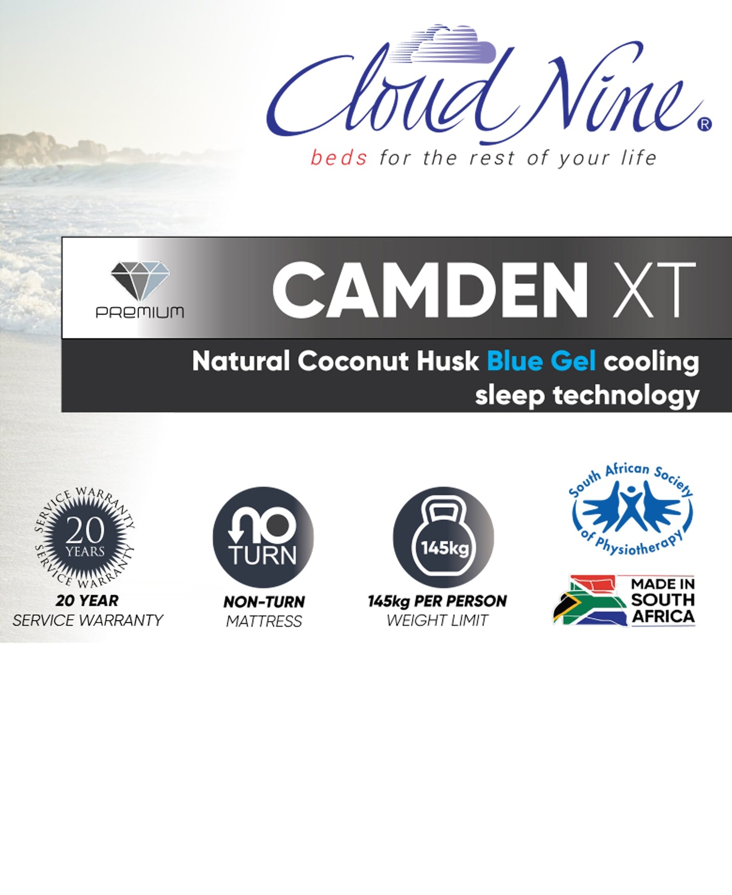 Cloud Nine Camden XT Bed King