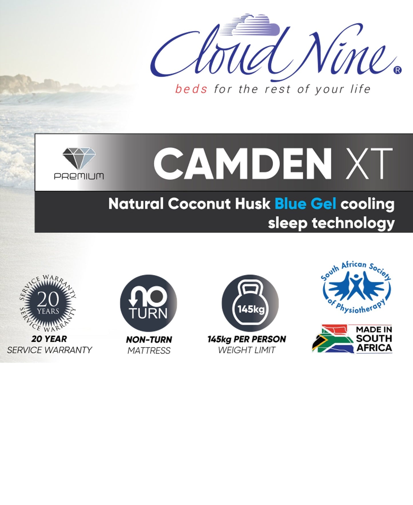 Cloud Nine Camden XT Bed Queen