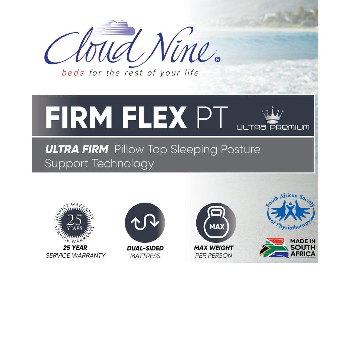 Cloud Nine Firm Flex PT Bed 3/4