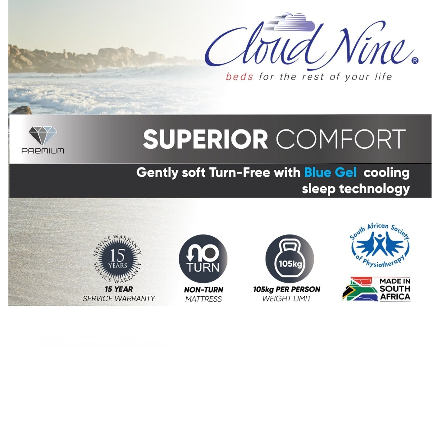 Cloud Nine Superior Comfort Bed Queen
