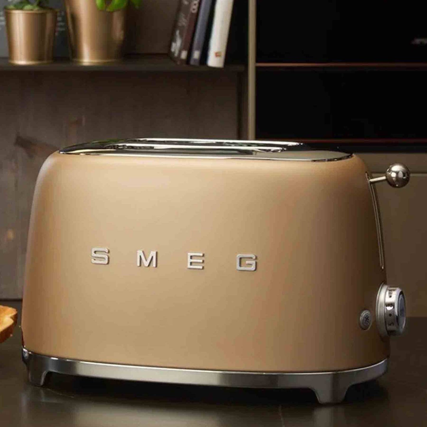 Smeg Retro 2 Slice Toaster - Matte Champagne