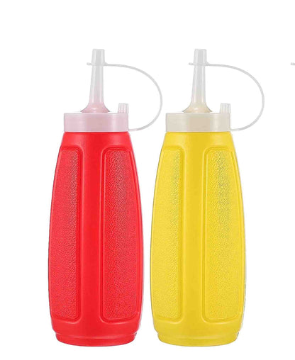 Hillhouse 2 Piece Kitchen Storage Dispenser Bottle Set - Red & Yellow