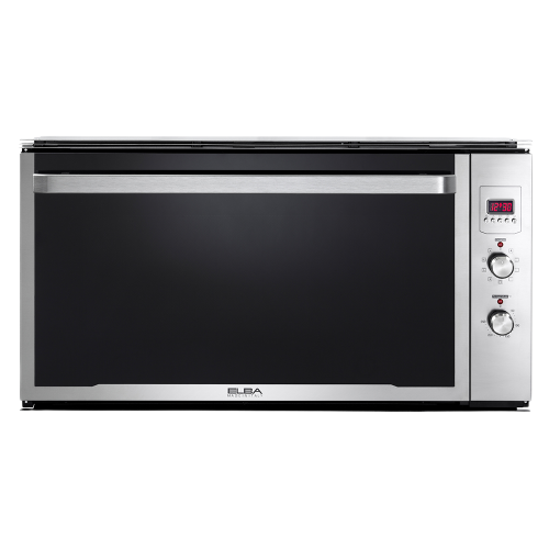 Elba Elio 90cm Gas Oven Stainless Steel With Black Glass Finish