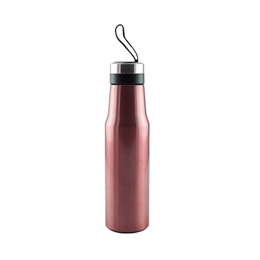 Kitchen Life 500ml Stainless Steel Sports Bottle With Hook Rose Gold