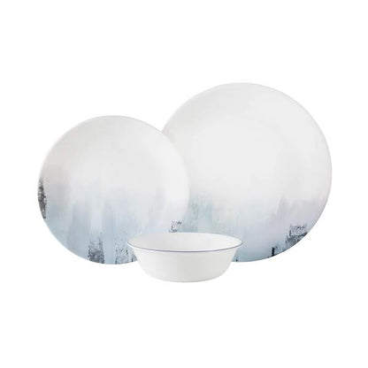 Corelle Tranquil Reflection 12 Piece Dinner Set White