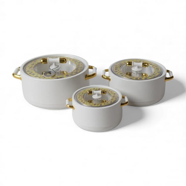 3 Piece Food Warmer Set Grey