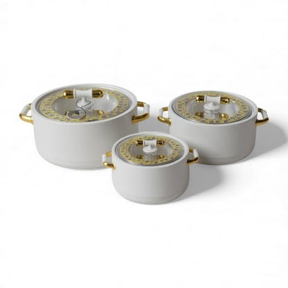 3 Piece Food Warmer Set Grey