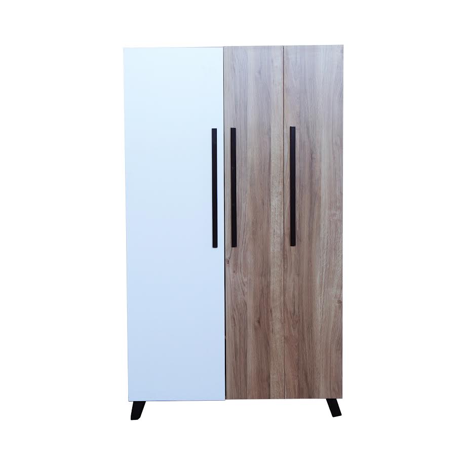 Urban Decor 3 Door Robe White & Oak