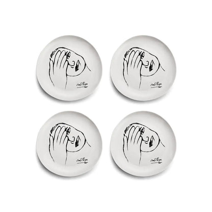 Carrol Boyes 4 Piece Just A Minute Dinner Plate Set White