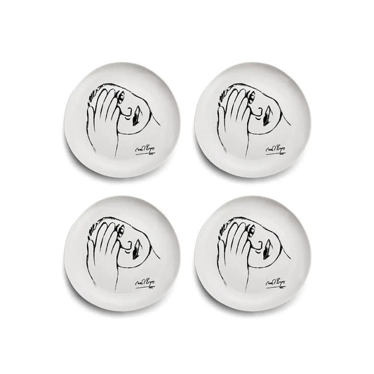 Carrol Boyes 4 Piece Just A Minute Dinner Plate Set White