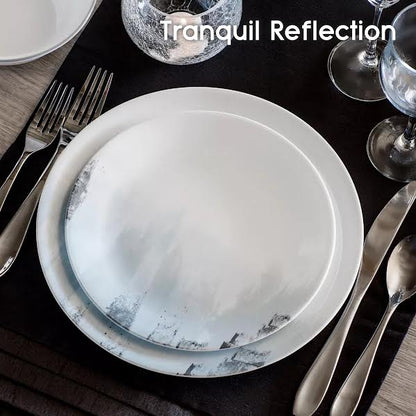 Corelle Tranquil Reflection 12 Piece Dinner Set White