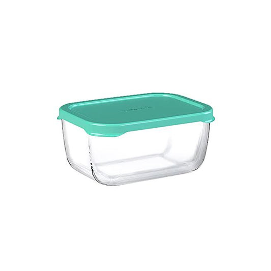 Pasabahce Snowbox 600ml Square Bowl with Lid Green