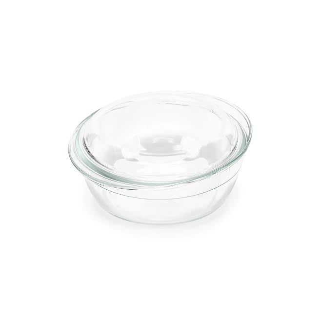Aqua 1.4Lt Round Casserole with Lid Clear