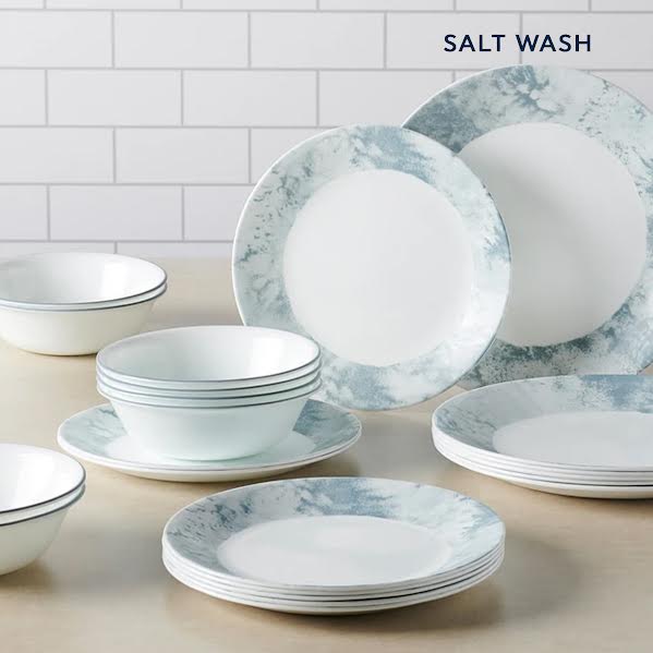 Corelle Salt Wash 12 Piece Dinner Set White