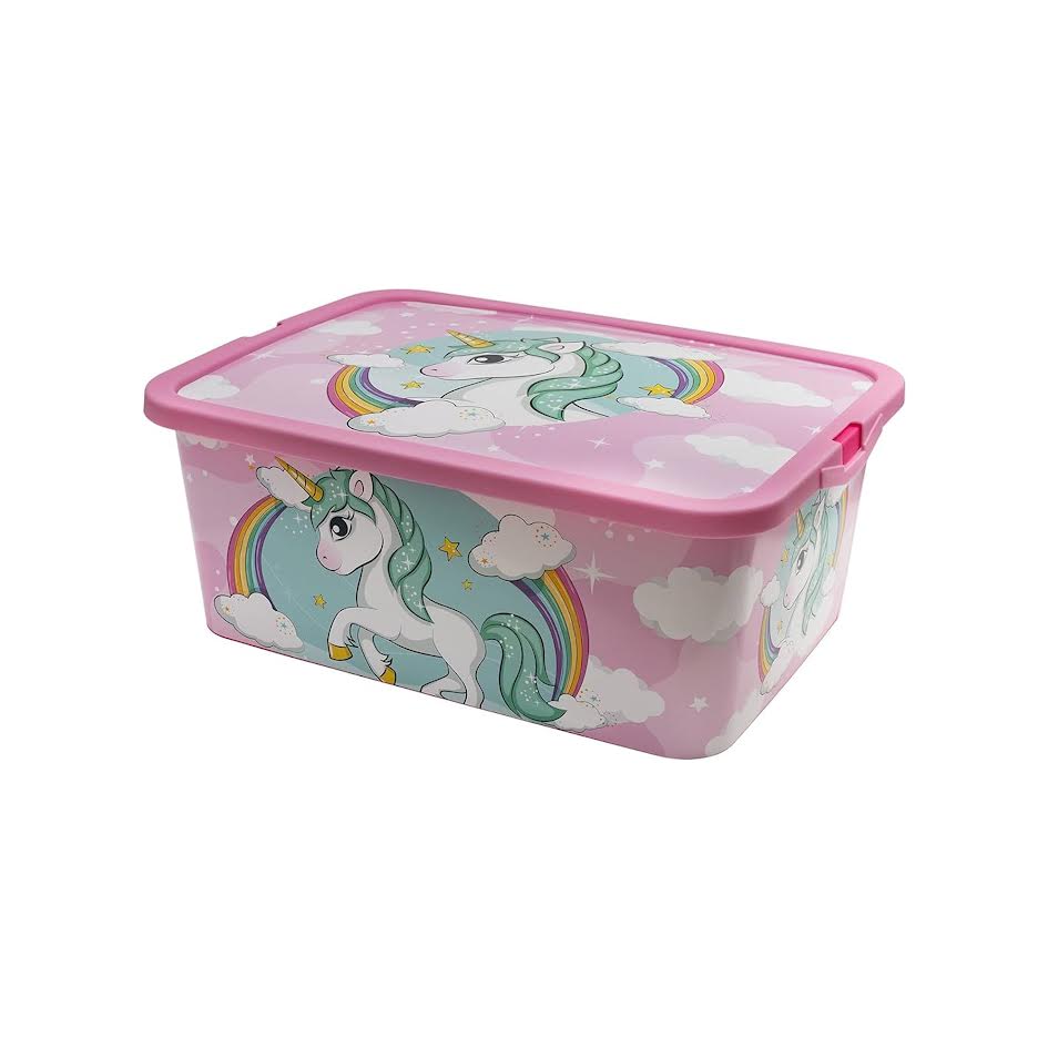 Stor Unicorn Storage Box With Click Closure