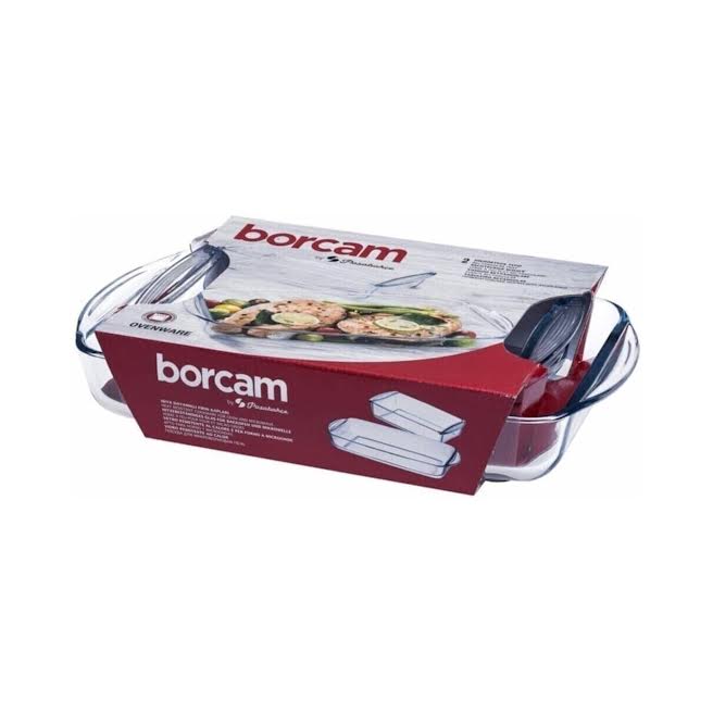 Borcam 2 Piece Rectangular Casserole Set Clear