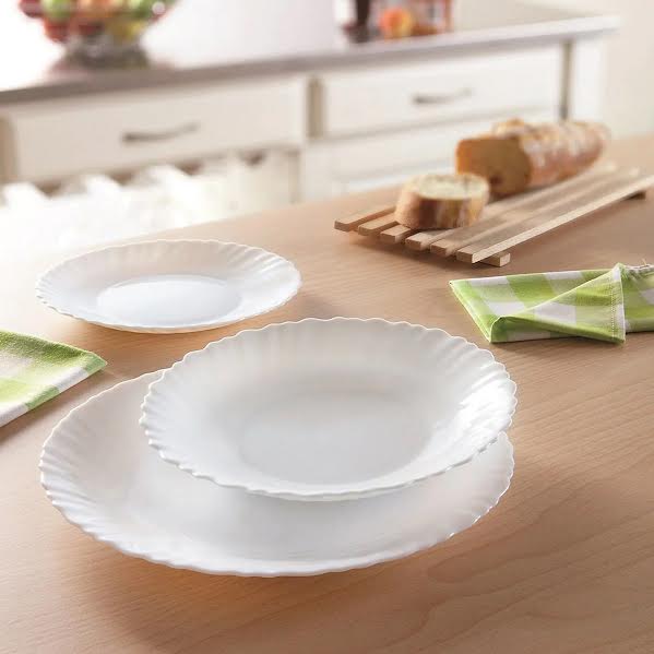 Luminarc Feston 46 Piece Dinner Set White