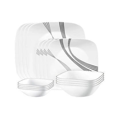 Corelle 16 Piece Urban Arc Dinner Set White