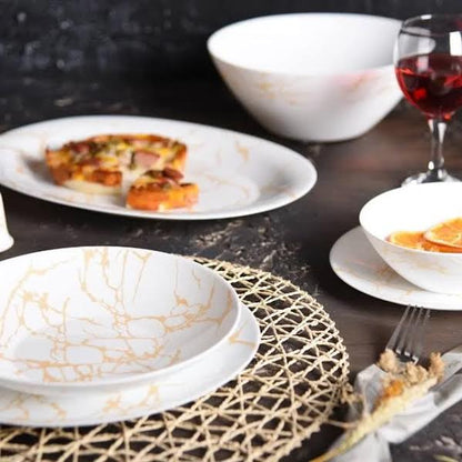 Luminarc Agorar 19 Piece Dinner Set White & Gold